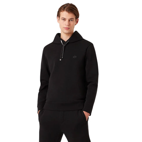 Felpa Uomo cappuccio e micro logo Bianco Emporio Armani- Francavilla Moda